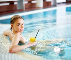 Relax in hot tub spa refreshment